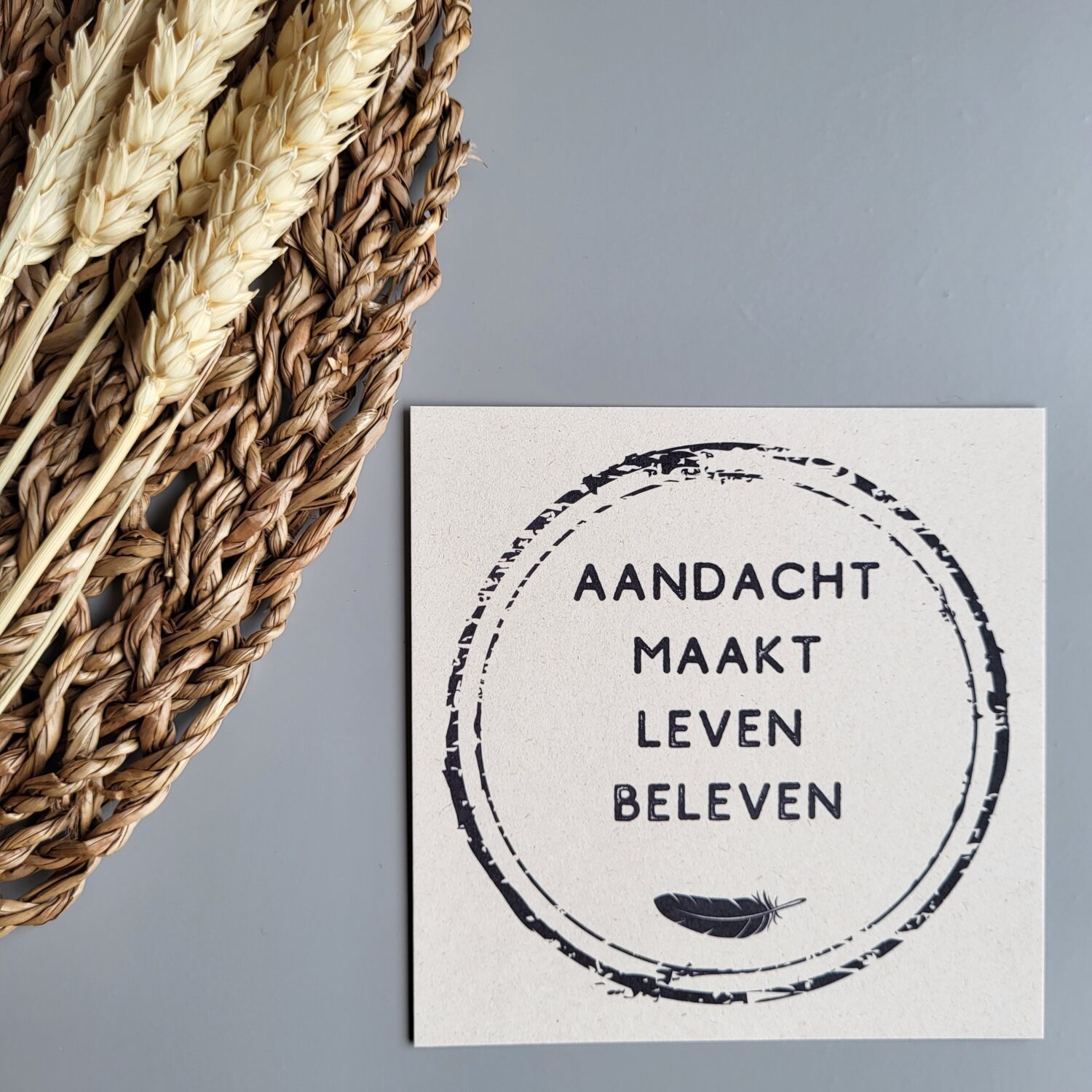 Kaart stempeltjeswijsheid: Aandacht