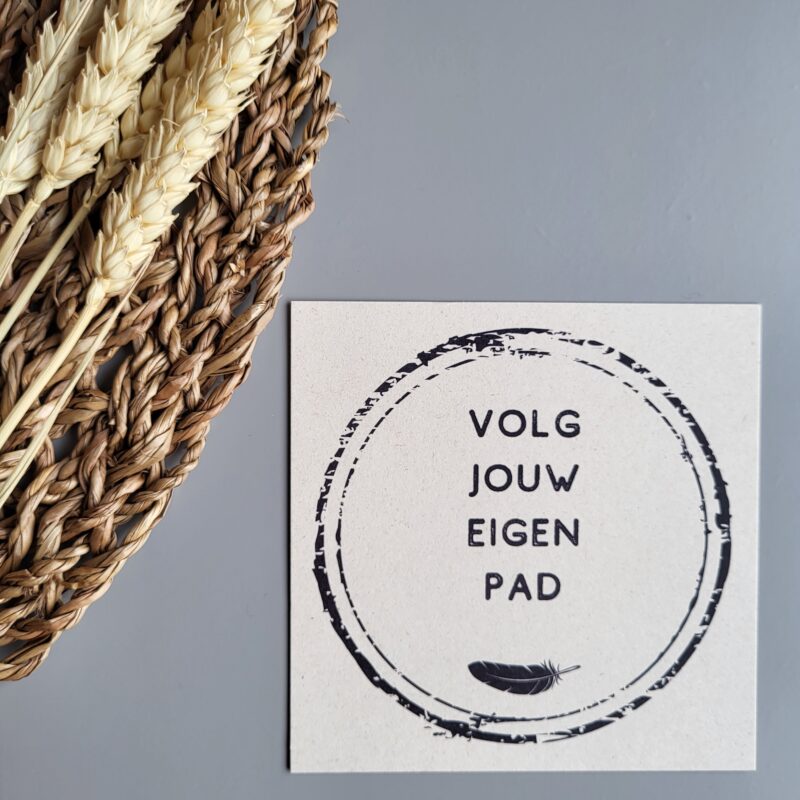 Kaart stempeltjeswijsheid: Eigen pad