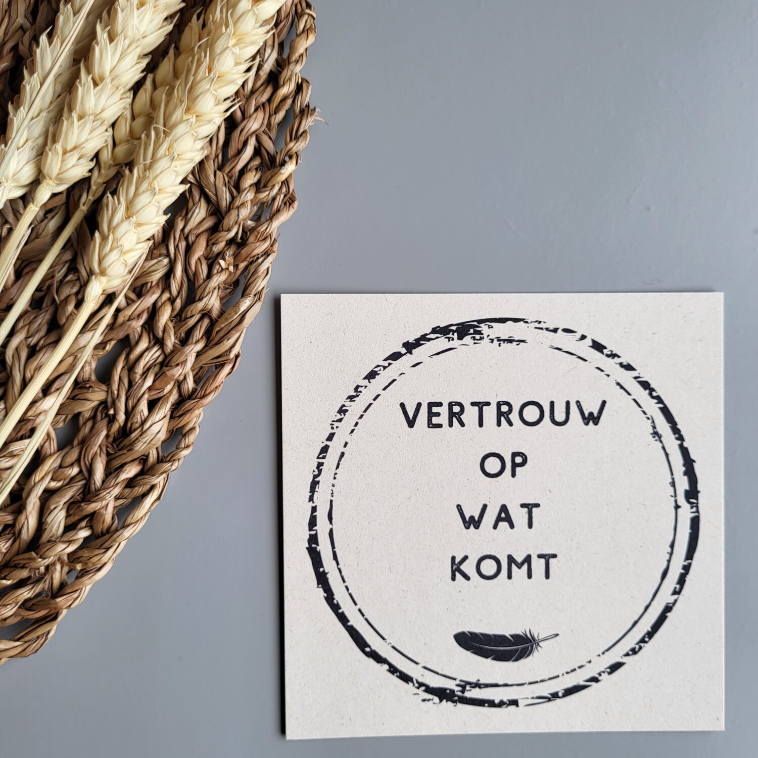 Kaart stempeltjeswijsheid: Vertrouw