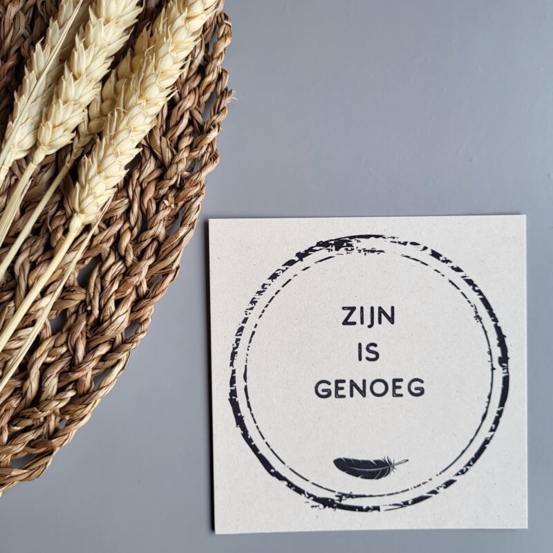 Kaart stempeltjeswijsheid: Zijn