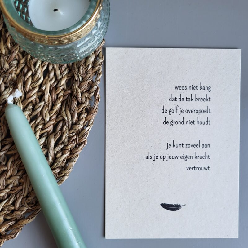 Gedichtkaart inspiratie: Eigen kracht