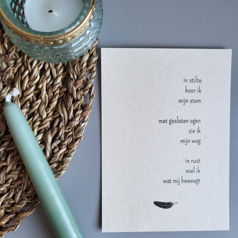 Gedichtkaart inspiratie: In stilte
