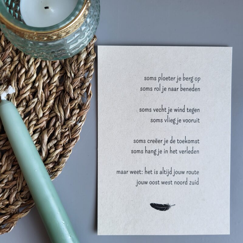 Gedichtkaart inspiratie: Jouw route