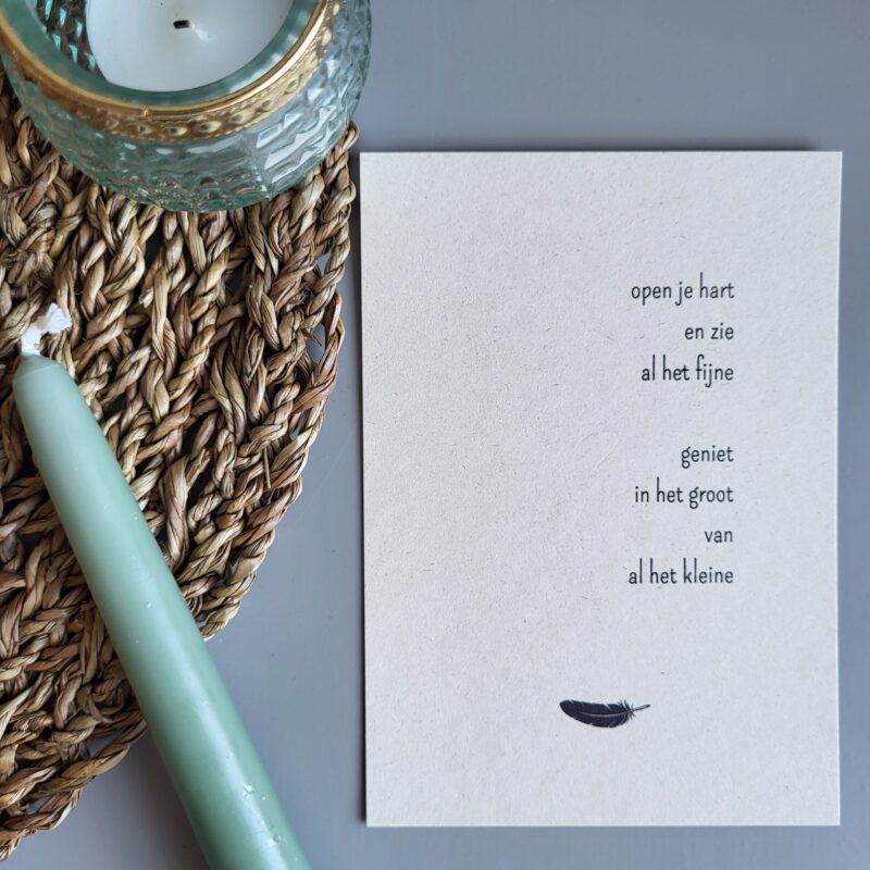 Gedichtkaart inspiratie: Open je hart