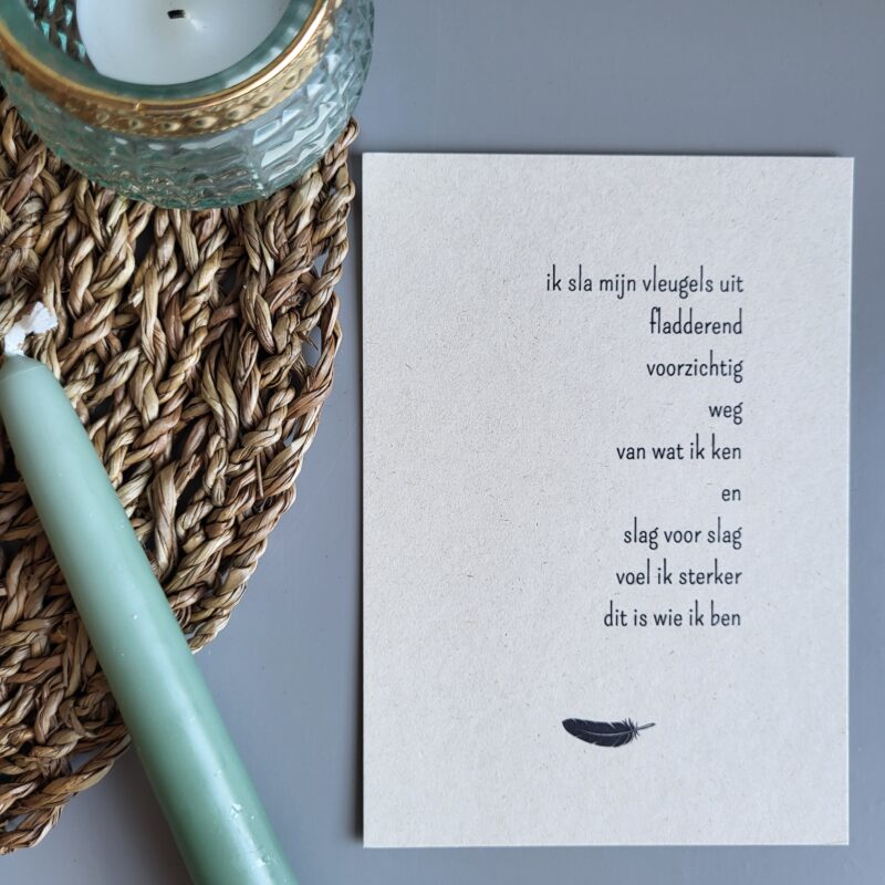 Gedichtkaart inspiratie: Vleugels