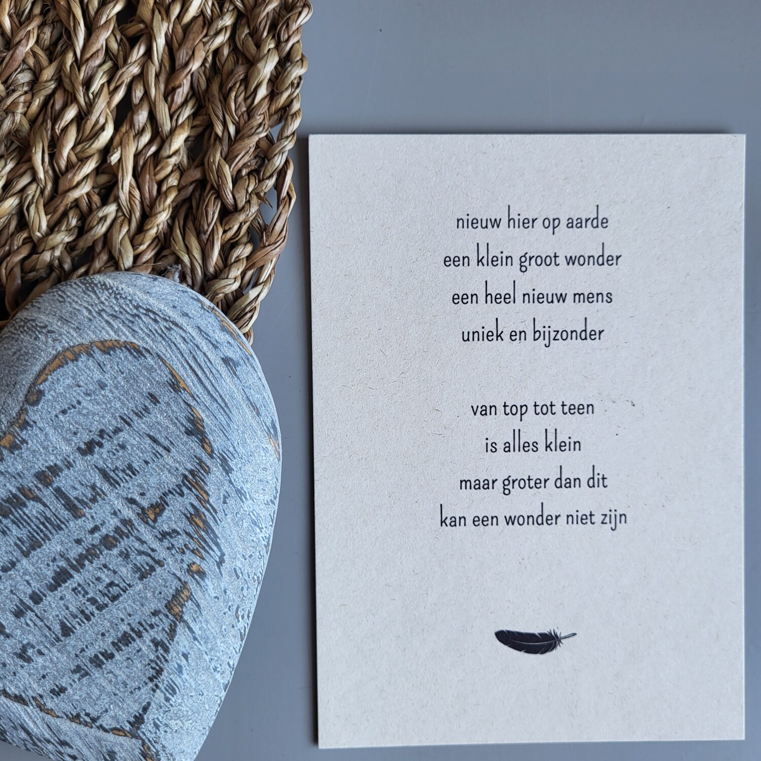 Gedichtkaart geboorte: Wonder