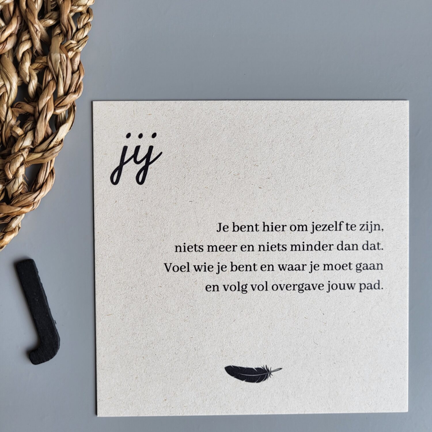 Gedichtkaart woord: Jij
