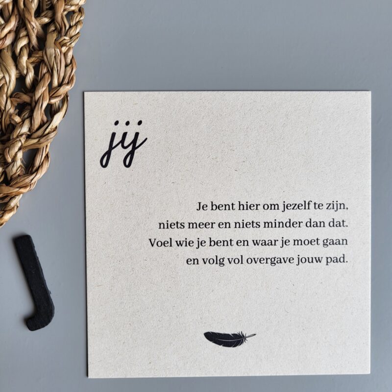 Gedichtkaart woord: Jij