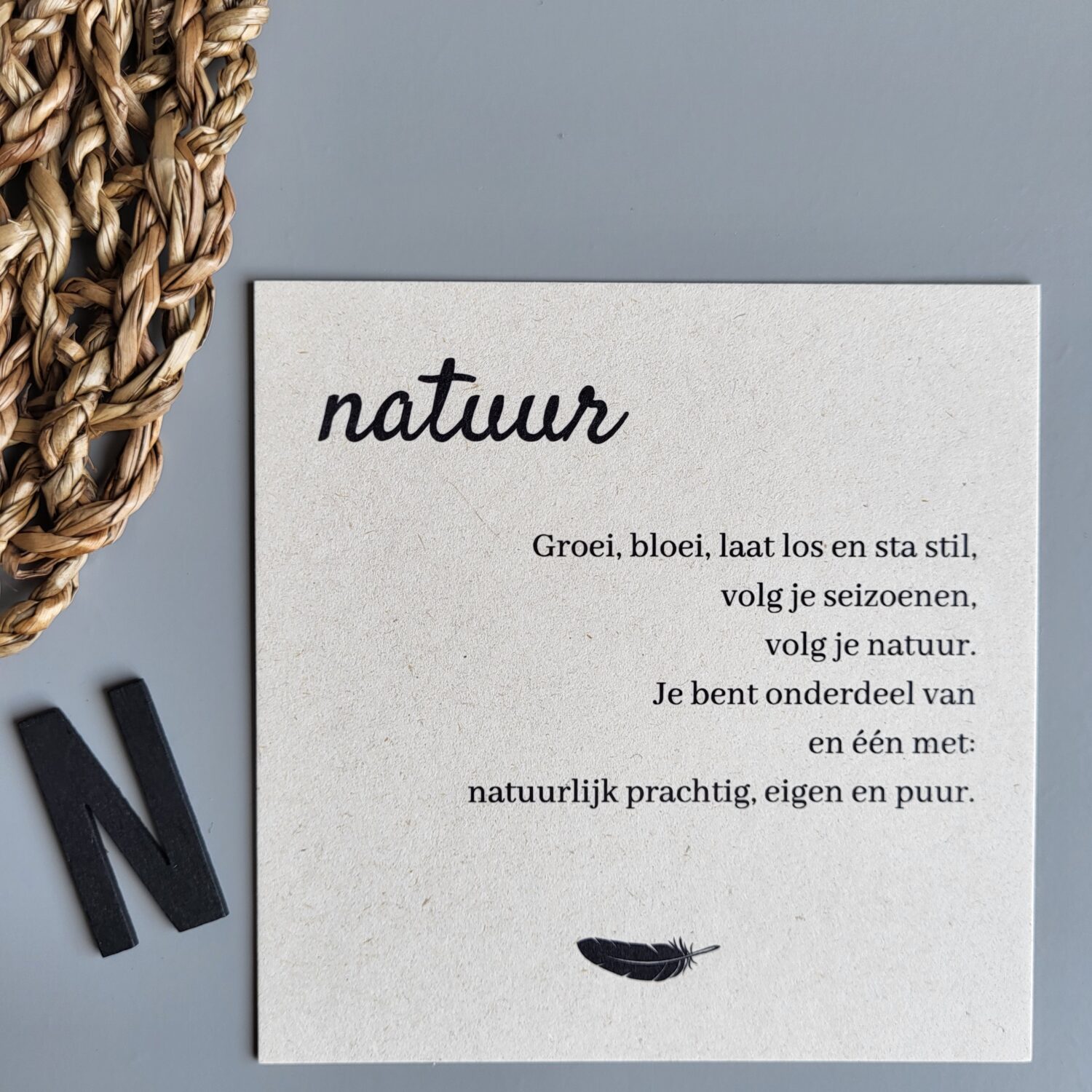 Gedichtkaart woord: Natuur