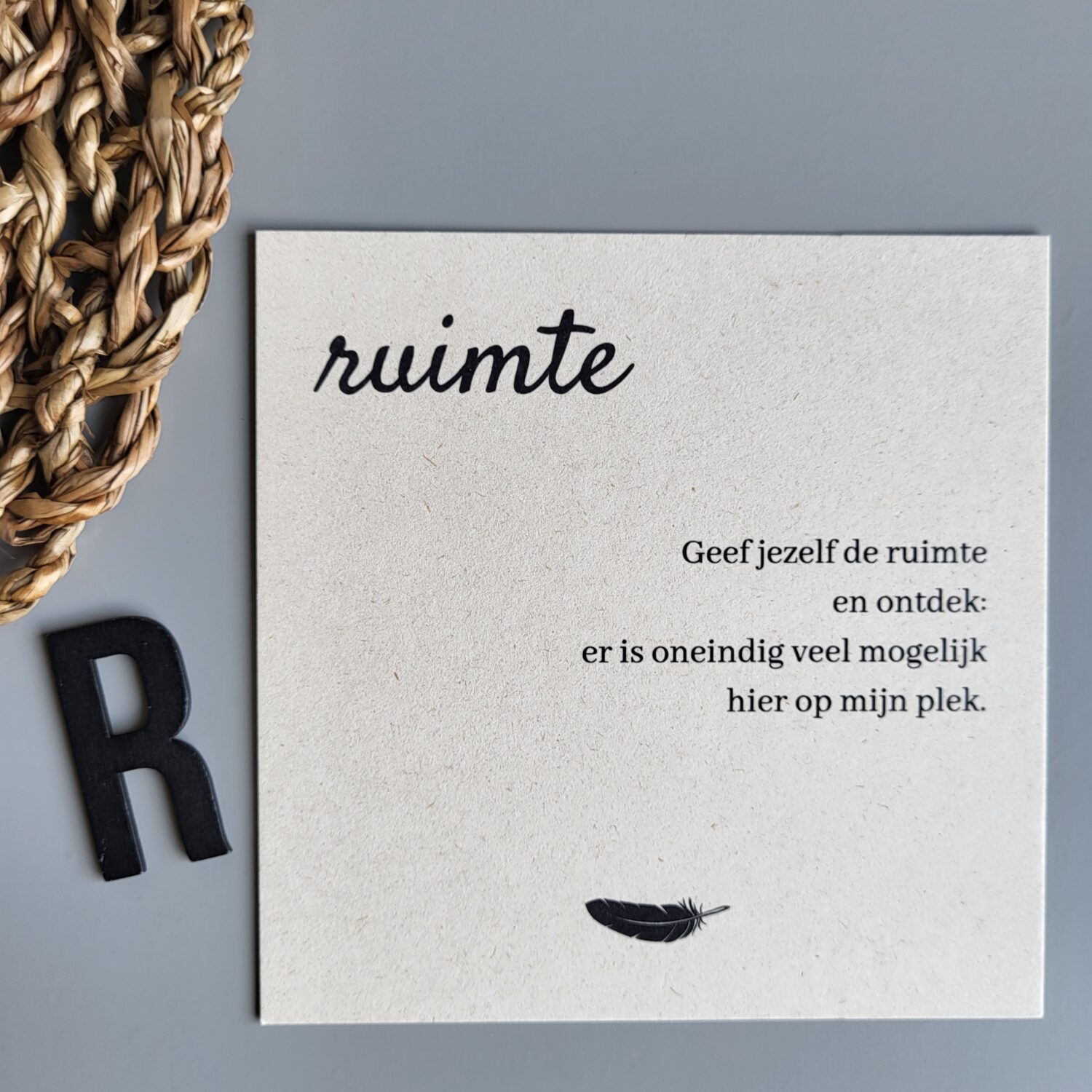 Gedichtkaart woord: Ruimte