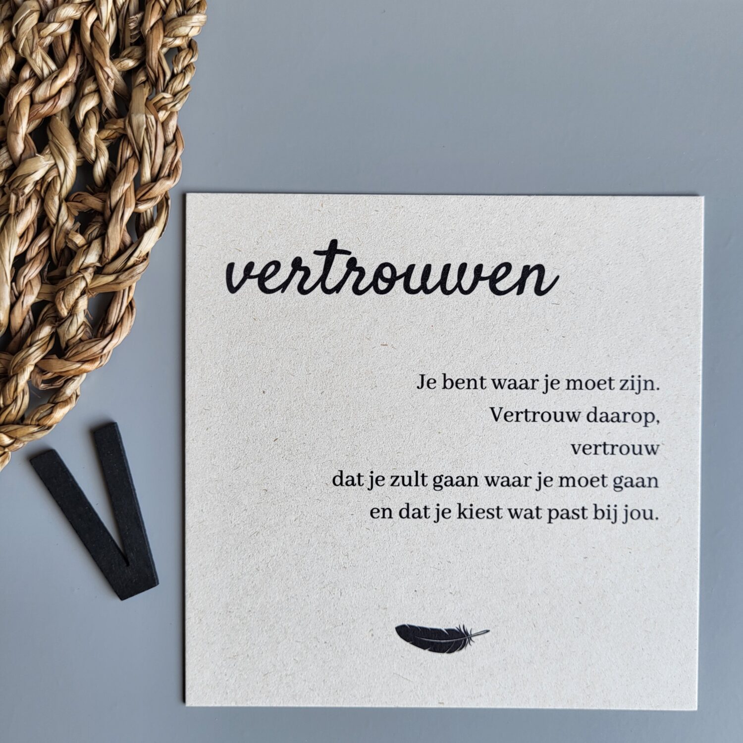 Gedichtkaart woord: Vertrouwen