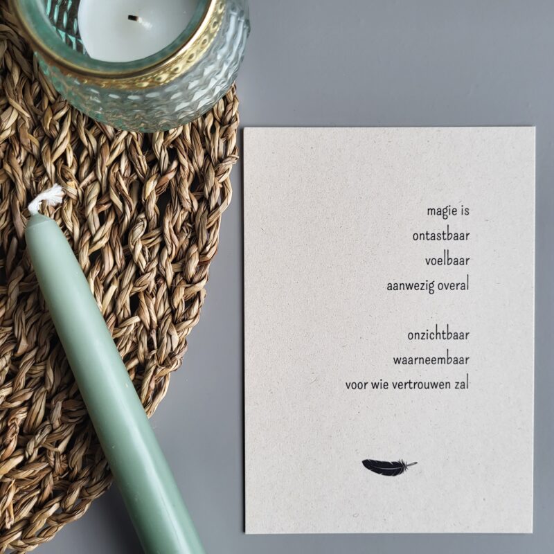 Gedichtkaart inspiratie: Magie
