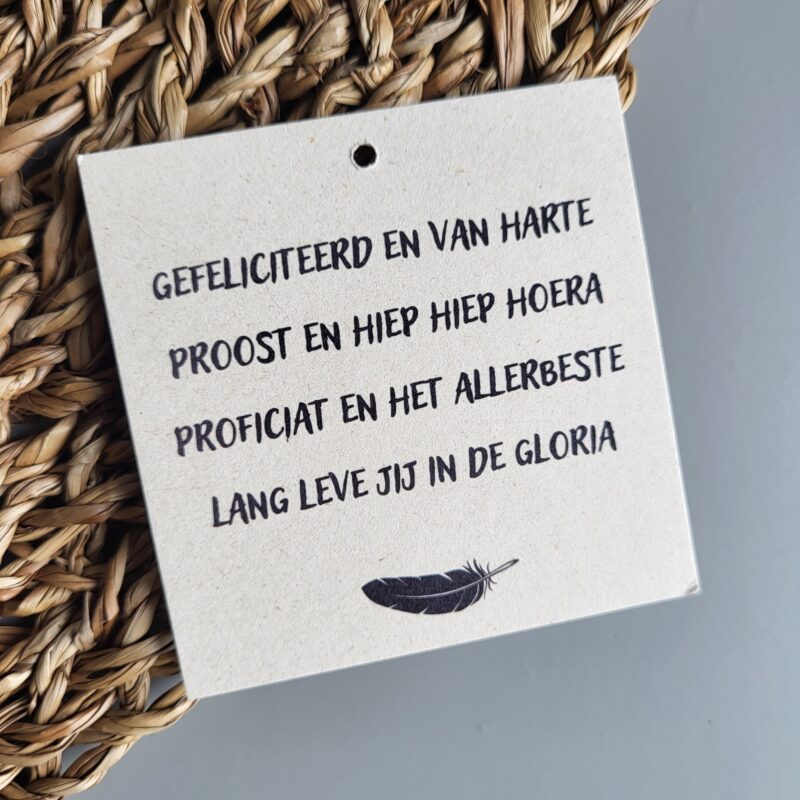 Cadeaukaartje Gefeliciteerd