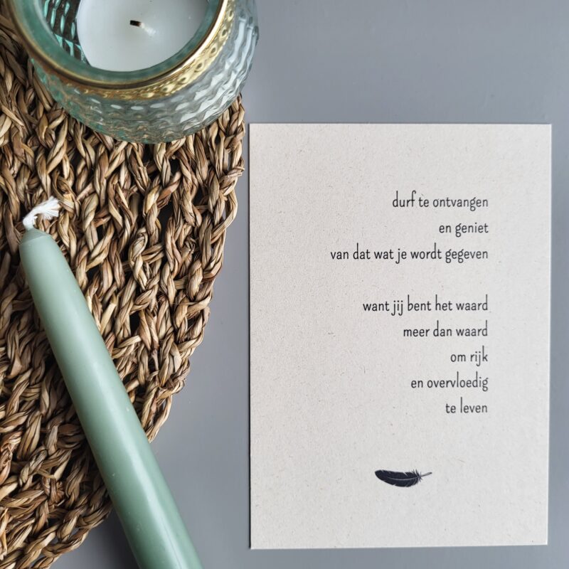 Gedichtkaart inspiratie: Ontvangen