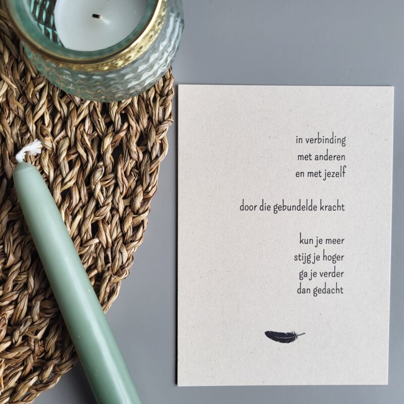 Gedichtkaart inspiratie: Verbinding