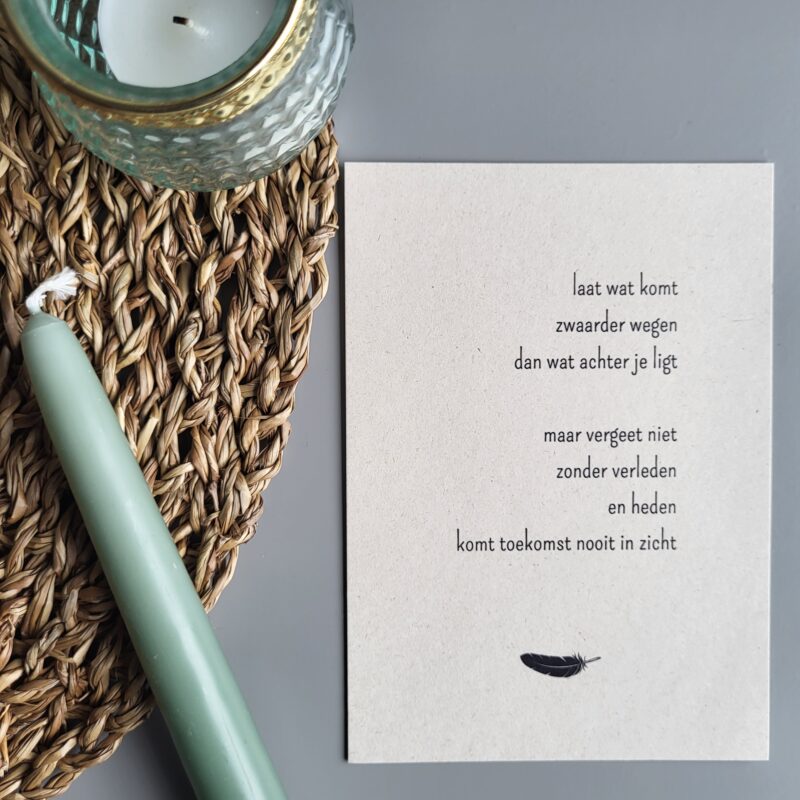 Gedichtkaart inspiratie: Wat komt